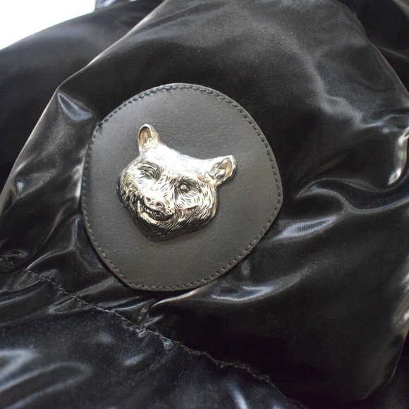 WOODPECKER Wet Black Hooded puffer/parka/coat/jacket Size SMALL - Picture 9 of 12